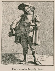 Un suonatore di organetto da French School