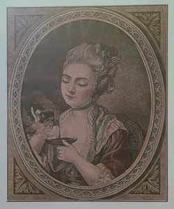 Una signora che beve cioccolata da French School