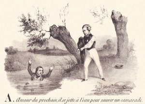A: Amore del prossimo, si getta in acqua per salvare un compagno