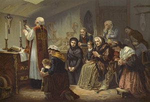 Una Messa sotto il Terrore, Francia, 1790 da French School
