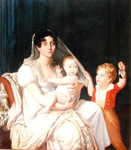 Una madre e i suoi figli, c.1808 da French School