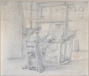 Un pittore di porcellane alla fabbrica di Sèvres, c.1780