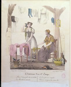 Una stanza al sesto piano, inciso da Montoux e Cheyere, 1830