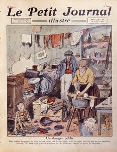 Un quartiere povero a Parigi, illustrazione da Le Petit Journal, 30 ottobre 1921