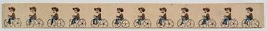 Una banda di zoetrope che raffigura un ciclista da French School