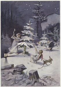 Un cherubino brandisce un