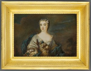 Una signora chiamata Louise-Jeanne de Durfot, Duchessa di Mazarin e de la Meilleraye, c.1750 da French School