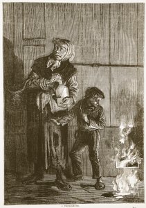 Una petroleuse, aprile 1871, illustrazione da Cassells History of the War between France and Germany, 1870-1871 da French School