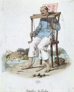 Un prigioniero nel Cangue in Cina, c.1800