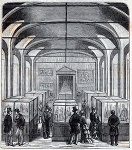 Una stanza del Conservatoire des Arts et Métiers nel XIX secolo - Incisione in 