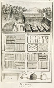 Un orto, da The Encyclopedia of Science, Art and Engineering di Denis Diderot (1713-84), c.1770 da French School