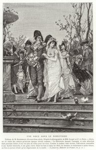 Un matrimonio sotto il Direttorio, Rivoluzione francese, 1795-1799 da French School
