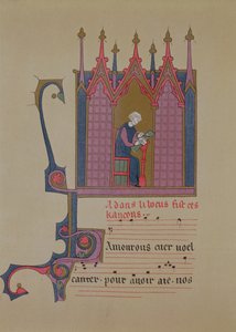 Adam de la Halle, facsimile di un manoscritto del XV secolo, XIX secolo da French School
