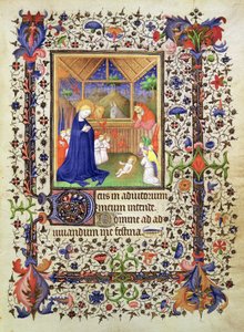 Natività, dalle Ore del Cavaliere, c.1420 da French School