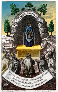 Adorazione della Vergine Maria (incisione, ca. 1850)