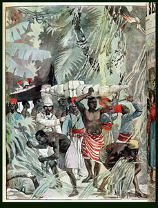 Avanzamento della Missione Marchand nella Foresta Pluviale Vergine, 1898 da French School