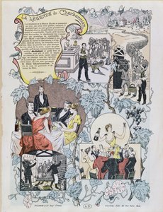 Pubblicità per Le Clos Charbonnier Beaujolais, c.1880 da French School