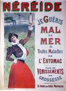 Pubblicità per il medicinale Nereide contro il mal di mare, c.1900 da French School