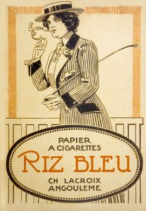 Pubblicità per le sigarette Riz Bleu da French School