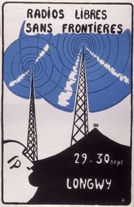 Pubblicità per stazioni radio libere senza frontiere a Longwy