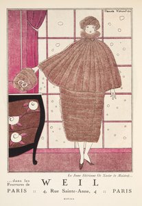 Pubblicità per "Weil", da Gazette de Bon Ton, pub. 1920 da French School