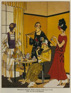 Abiti pomeridiani per il tè, tavola di moda da Art Gout Beaute, 1924 da French School
