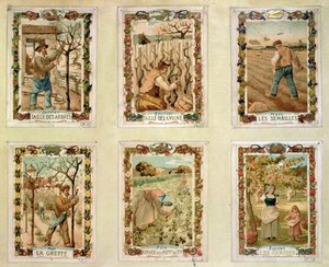 Calendario agricolo che raffigura le varie stagioni dell