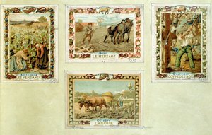 Calendario agricolo che raffigura le varie stagioni dell
