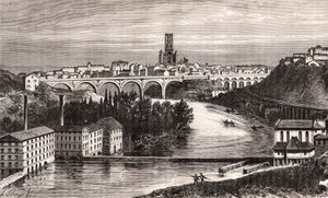 Albi - Languedoc-Roussillon-Midi-Pyrénées - incisione in 