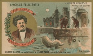 Alexandre Dumas e una scena da Il conte di Montecristo