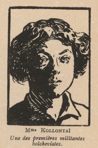 Alexandra Kollontai, rivoluzionaria marxista e diplomatica russa (litografia)