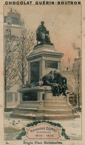 Alexandre Dumas, Romanziere, 1803-1870, eretta Place Malesherbes da French School