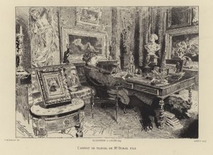 Alexandre Dumas il Giovane nel suo studio da French School