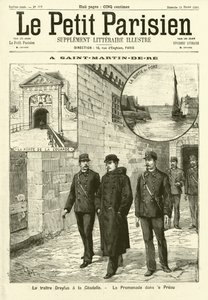 Alfred Dreyfus in prigione a Saint-Martin-de-Ré, Francia da French School