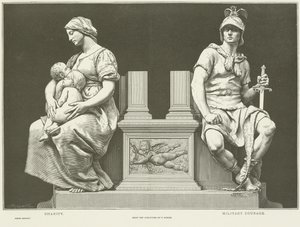 Allegorie della Carità e del Coraggio Militare da French School
