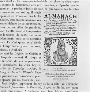 Almanacco realizzato da Michel de Nostradame (Nostradamus) (1503-66) 1715 da French School