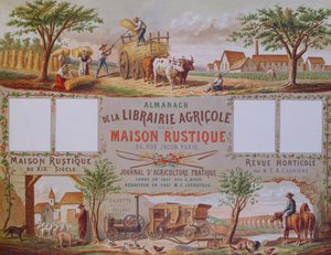 Almanacco della libreria agricola La Maison Rustique, c.1860 da French School