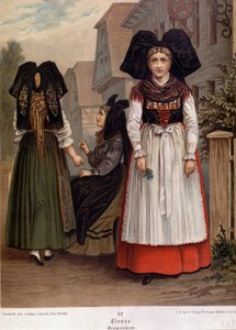 Alsaziani in costume regionale da French School
