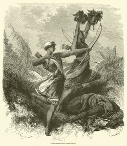 Amazzoni-arcieri in combattimento da French School