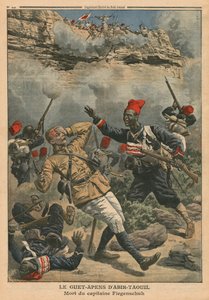Imboscata ad Abir-Taouil, morte del capitano Fiegenschuh, illustrazione da 