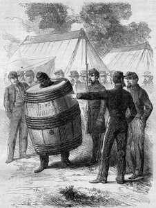 Guerra Civile Americana (1861-1865): punizione di un soldato ubriaco dell