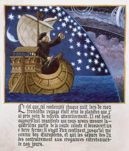 Amerigo Vespucci che naviga con le stelle nel suo terzo viaggio da French School