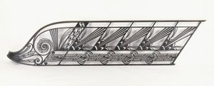 Una balaustra di scala Art Deco progettata da Delion da French School