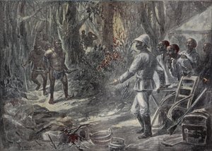 Un viaggiatore inglese Lloyd scopre i Pigmei mentre esplora l