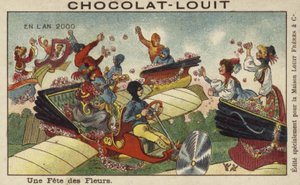 Una festa dei fiori in volo nell