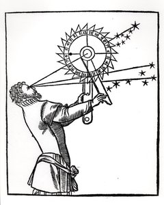 Un astrolabio, illustrazione da Cosmographia di Petrus Apianus (1495-1552), pubblicata a Parigi da Vivant Gualtherot, 1551 da French School