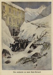 Una valanga al Passo del Gran San Bernardo, Svizzera, 1897