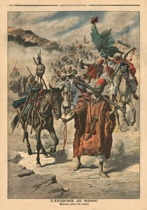 Anarchia in Marocco, saccheggi tra tribù, illustrazione da 