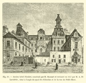 Antico hotel Fieubet, costruito da H Mansart e restaurato nel 1857 da M A de Lavalette, situato all