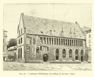 Antica biblioteca del collegio di Navarre, 1860 da French School